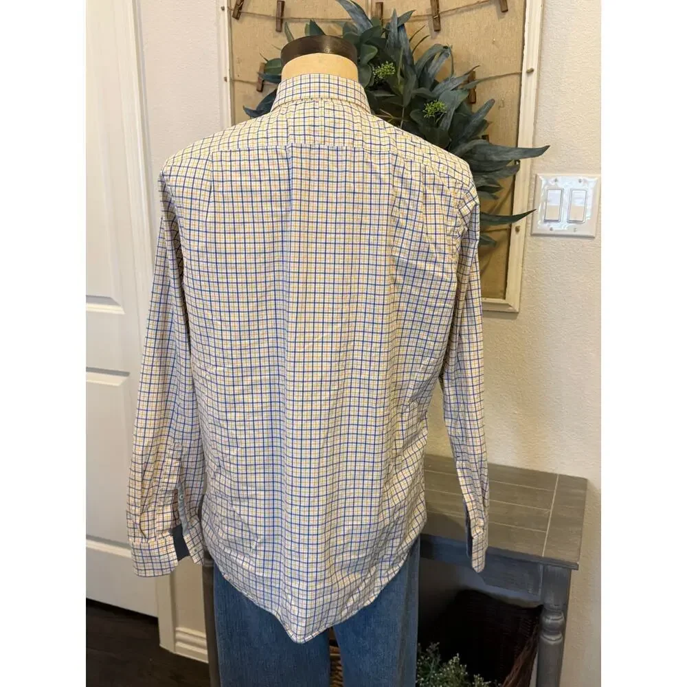 BANANA REPUBLIC Soft Wash Cotton Button Down Shirt Men size 16 -16 1/2 L
